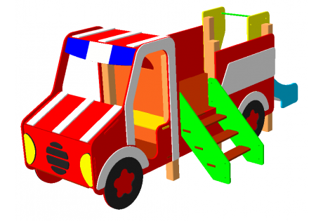 Детский игровой комплекс «Пожарная машина» - купить у производителя
